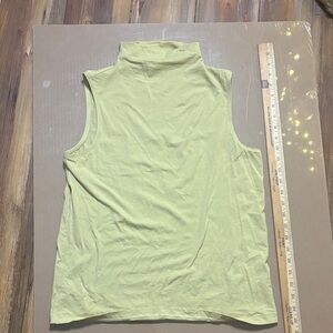 Athleta Lime green Sleeveless mockneck Top Small